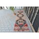 Colourful long Turkish decorative rug from the 1940s, 83x205 cm.