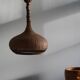 Vintage Danish mid-century rattan pendant light, made in the 1960s.