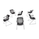 Suite de 6 chaises Peneloppe , Charles Pollock pour Castelli
