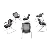 Peneloppe chairs, Charles Pollock for Castelli, set of 6