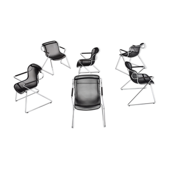 Peneloppe chairs, Charles Pollock for Castelli, set of 6