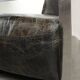 Industrial Aviator design armchair in cowhide finished with aluminium
