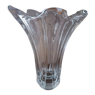 French crystal vase from Vannes stamped