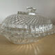 Vintage glass butter dish