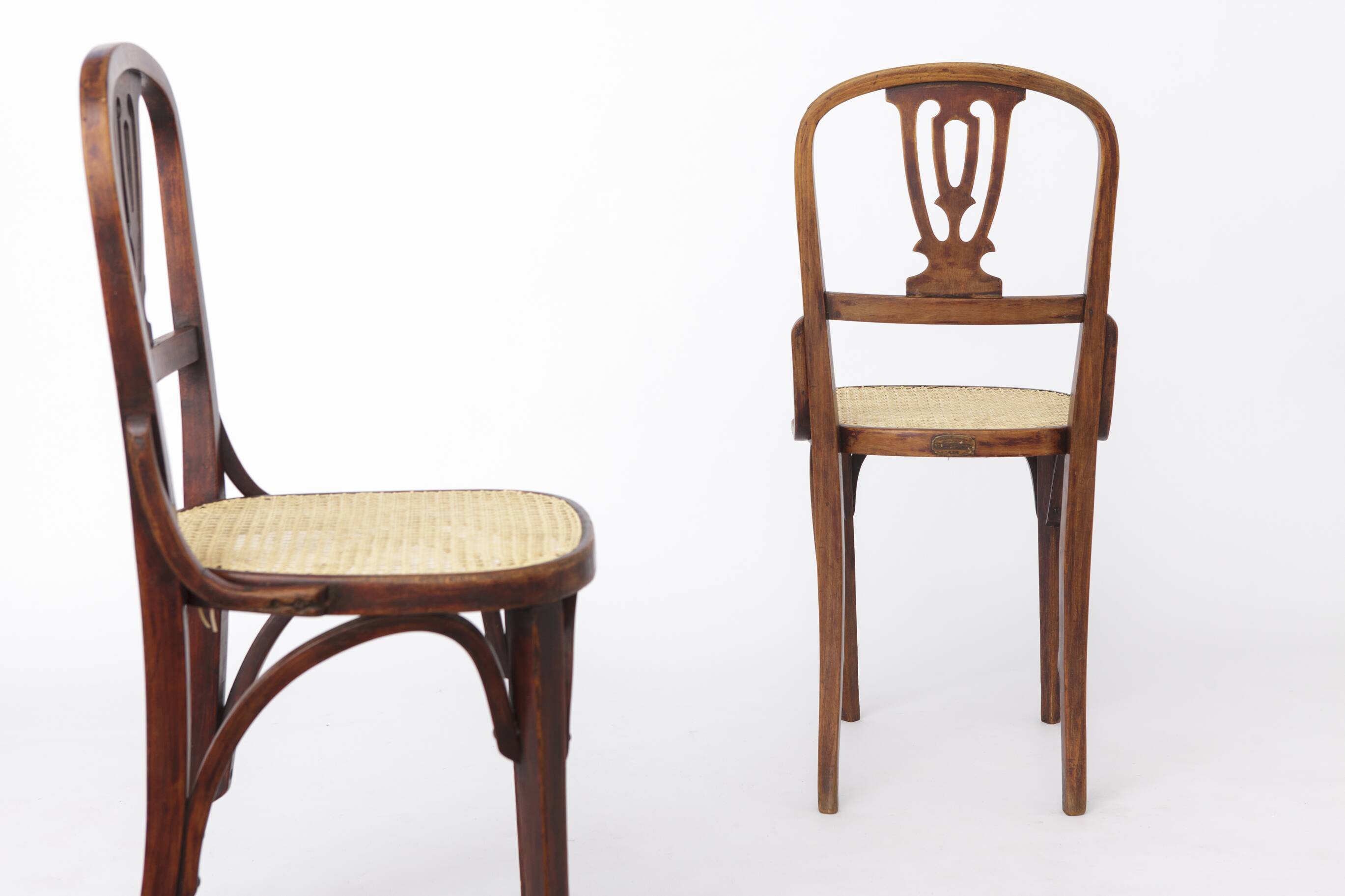 Set of 2 Vintage Bentwood Dining Chairs | Austria 1930s–50s | Beechwood