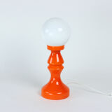 Lampe en verre orange par Vitropol, Pologne 1960s