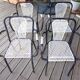 4 armchairs chairs Seducta perforated steel 50s by René Malaval