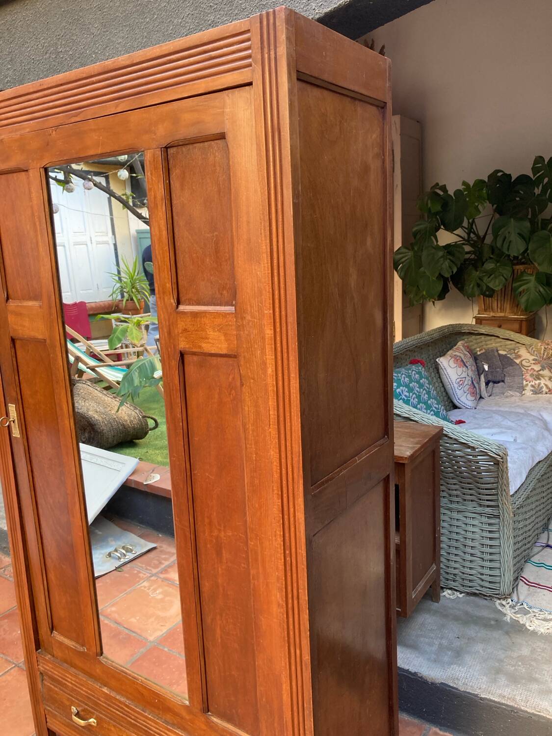Parisian wardrobe with mirror