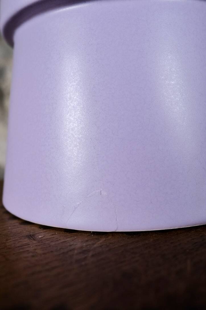 Large purple ceramic lamp by Roche Bobois, 1980s