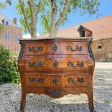Louis XV Style Commode In Flower Marquetry