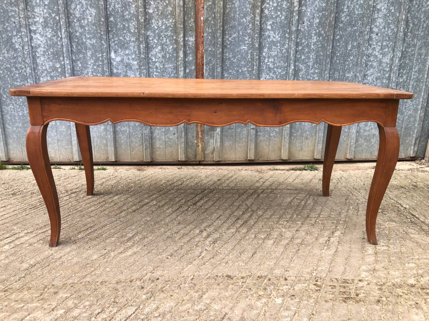 Louis XV style cherry farmhouse table.