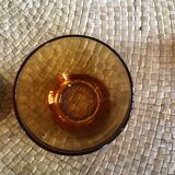 Series of 10 amber glasses