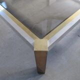 Table laiton et acier brossé 1970