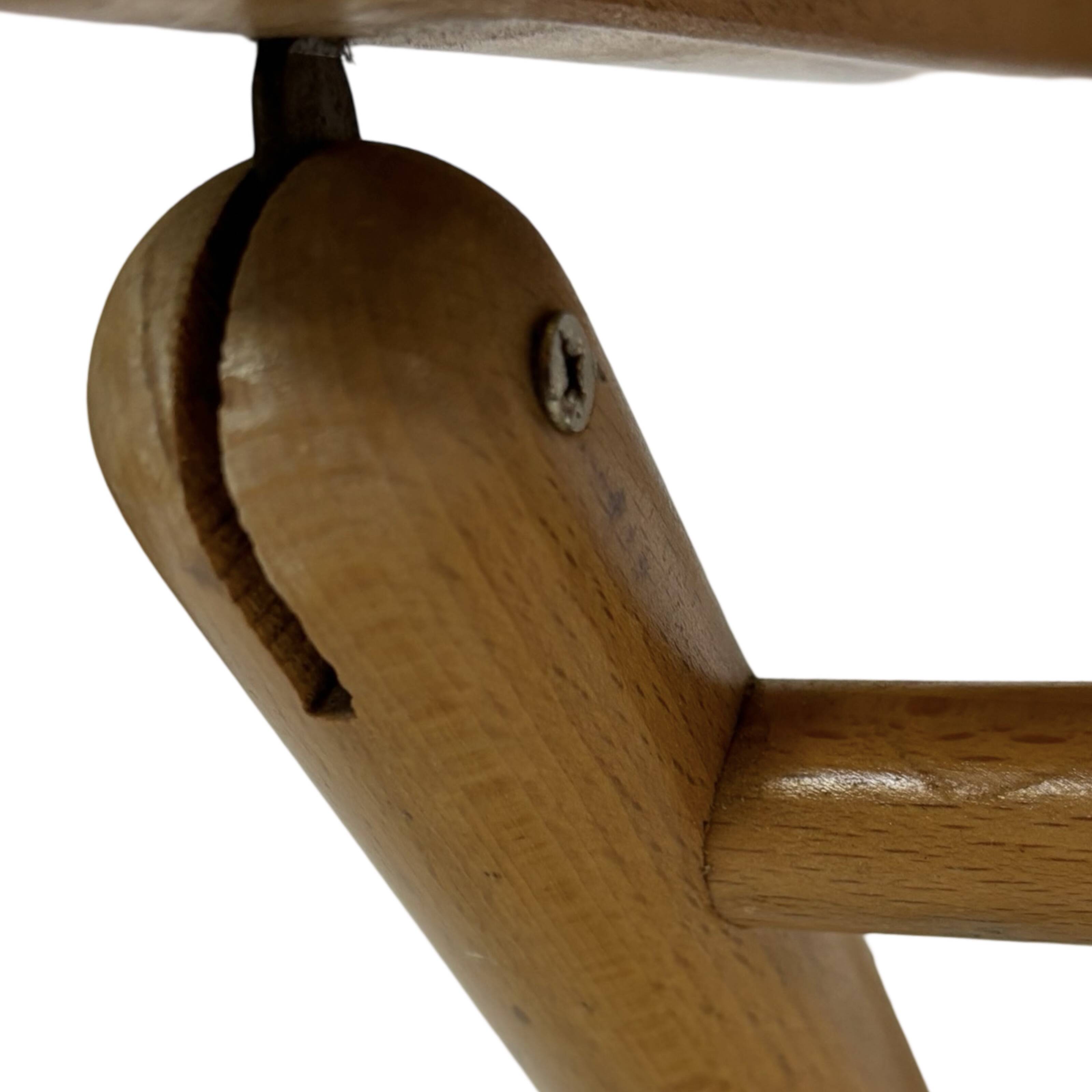 vintage side table stool thonet style webbing