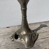 Art Nouveau silver-plated candlestick