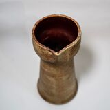 Vintage Saint Clément vase in beige ceramic