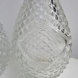 Lot of two glass bottles
