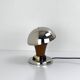 Vintage Bauhaus bedside lamp in brown bakelite and chrome, 1930s