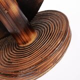 Rattan mirror to stand