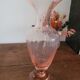 Pink glass amphora vase