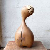 Set of two large solid oak sculptures.