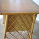 Vintage design - beautiful retro desk in bamboo wood and rattan - 2 drawers - 60s