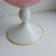 Opaline pink vase with cameo and gilding, 35cm
