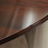 Round mahogany table, Danish design, 1970s, production: Denmark