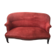 Antique toad sofa in brick velvet