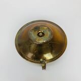 Vintage gold-plated brass cellar rat candle holder