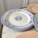Lot de 6 assiettes plates dépareillées Digoin Sarreguemines  "Arroux" et rose poudré années 30-40