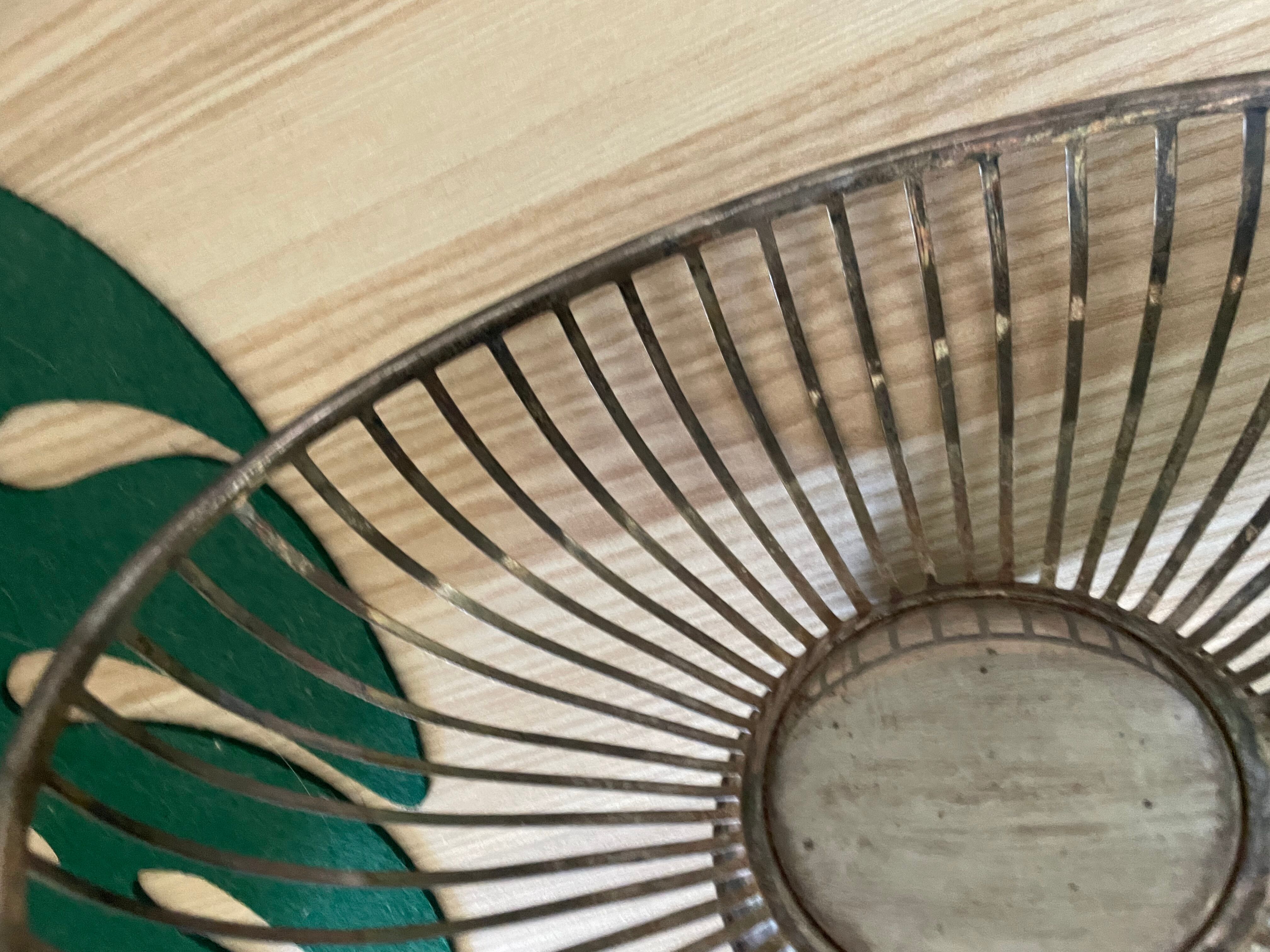 Silver metal basket