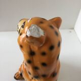 Vintage Leopard plaster statue