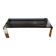Italian rectangular coffee table in smoked glass vintage 1970