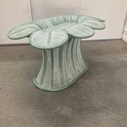 Table de salle à manger vintage en bambou et rotin, années 1980