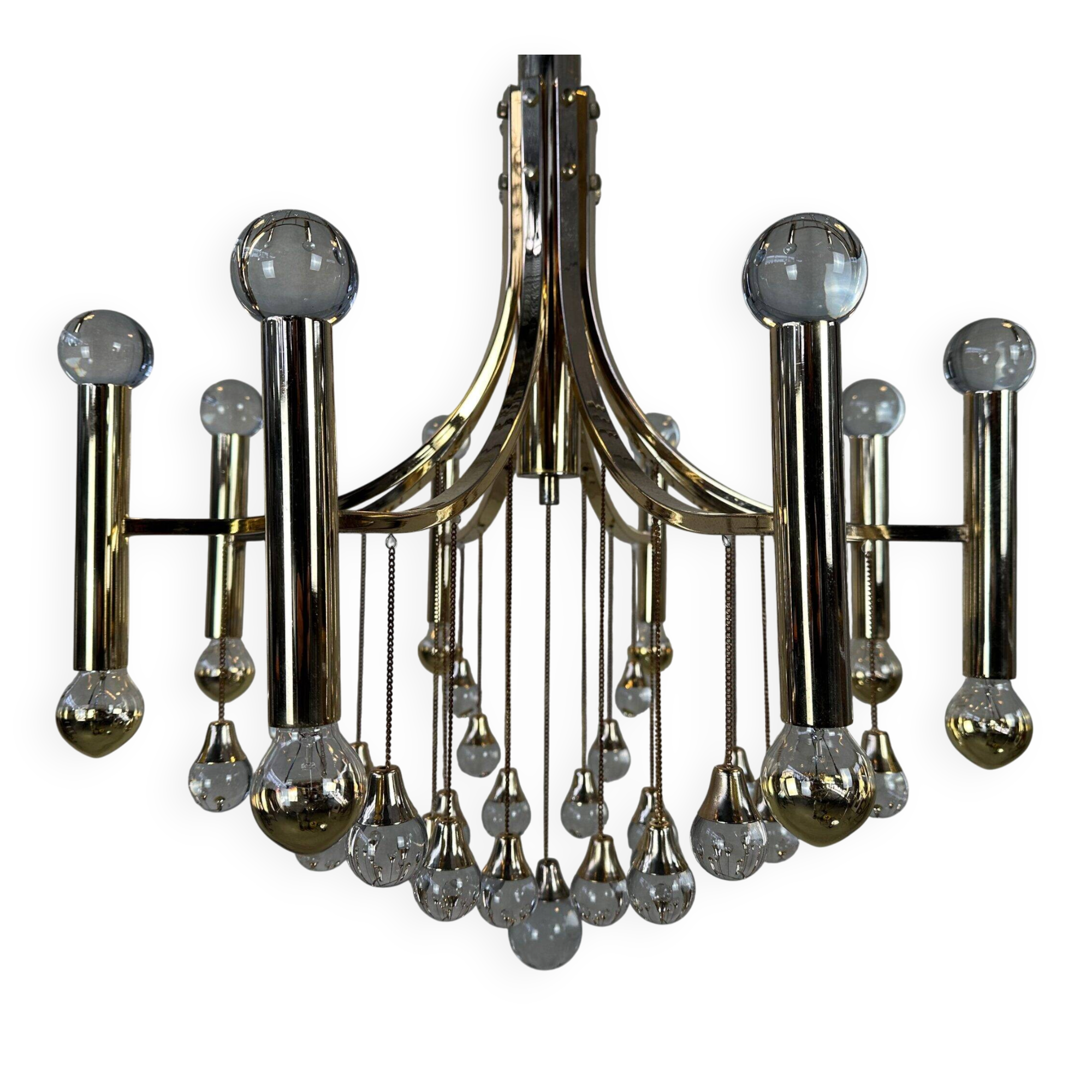 Chandelier vintage italien Gaetano Sciolari
