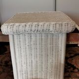 Paire tables de chevet rotin