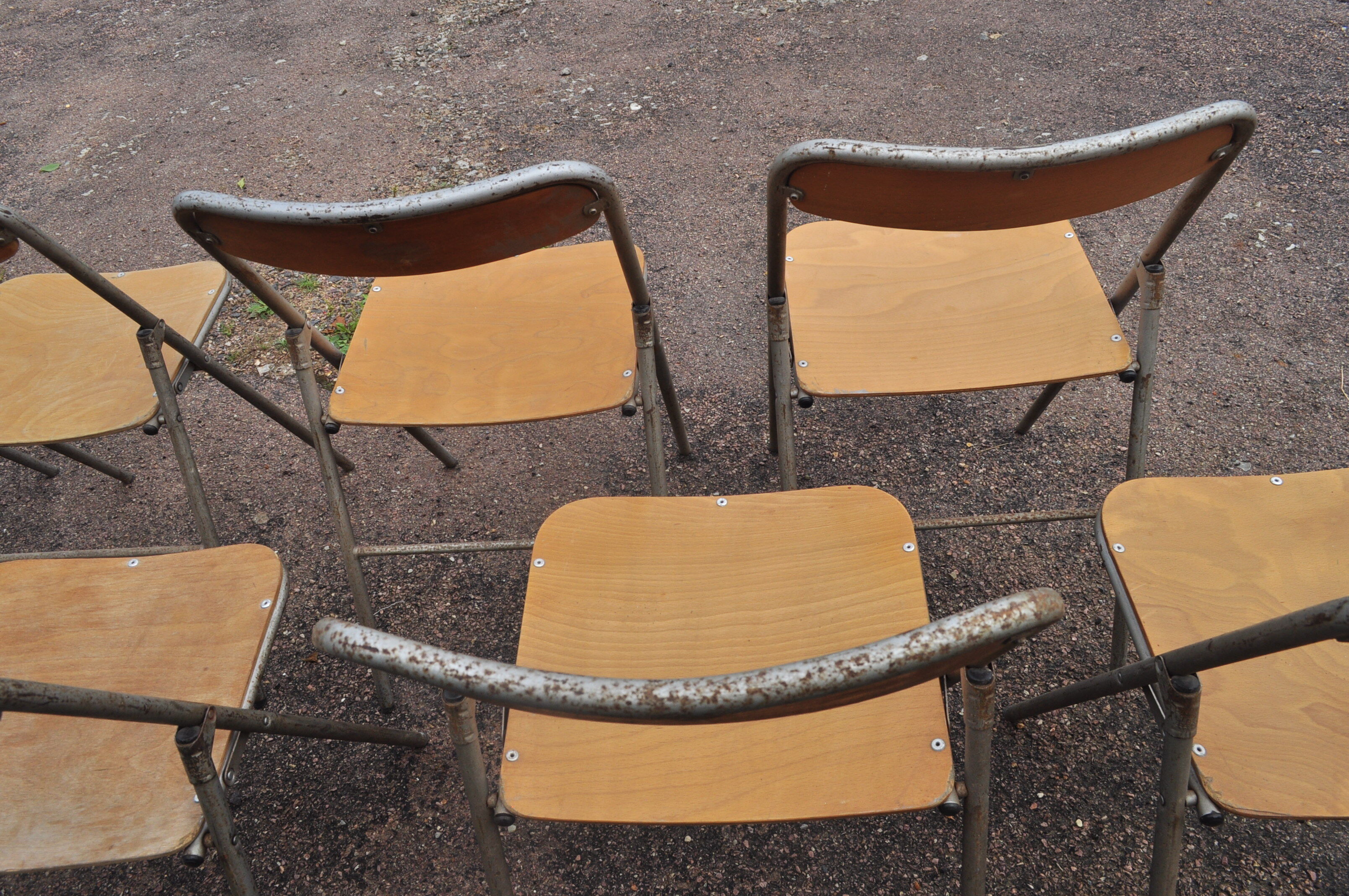 Set of folding chairs