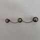 Vintage 1960s gold coat rack with 3 hooks - 45 x 7 cm