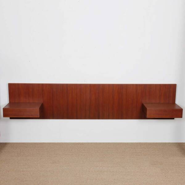 Vintage Scandinavian teak headboard from the 1960s
