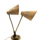 Mid-century modern two lights lamp, France circa 1960