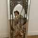 Miroir sérigraphié d’après Mucha Rêverie du soir