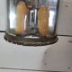 Pair of Louis XVI style curved glass mirror wall lights
