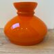 Duo d'abat jour en verre opalin orange vintage