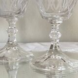 6 large antique engraved glasses for wine or water