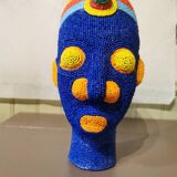 African beaded head