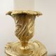 Louis XV Rococo style bouillotte lamp in gilt bronze with 2 light arms