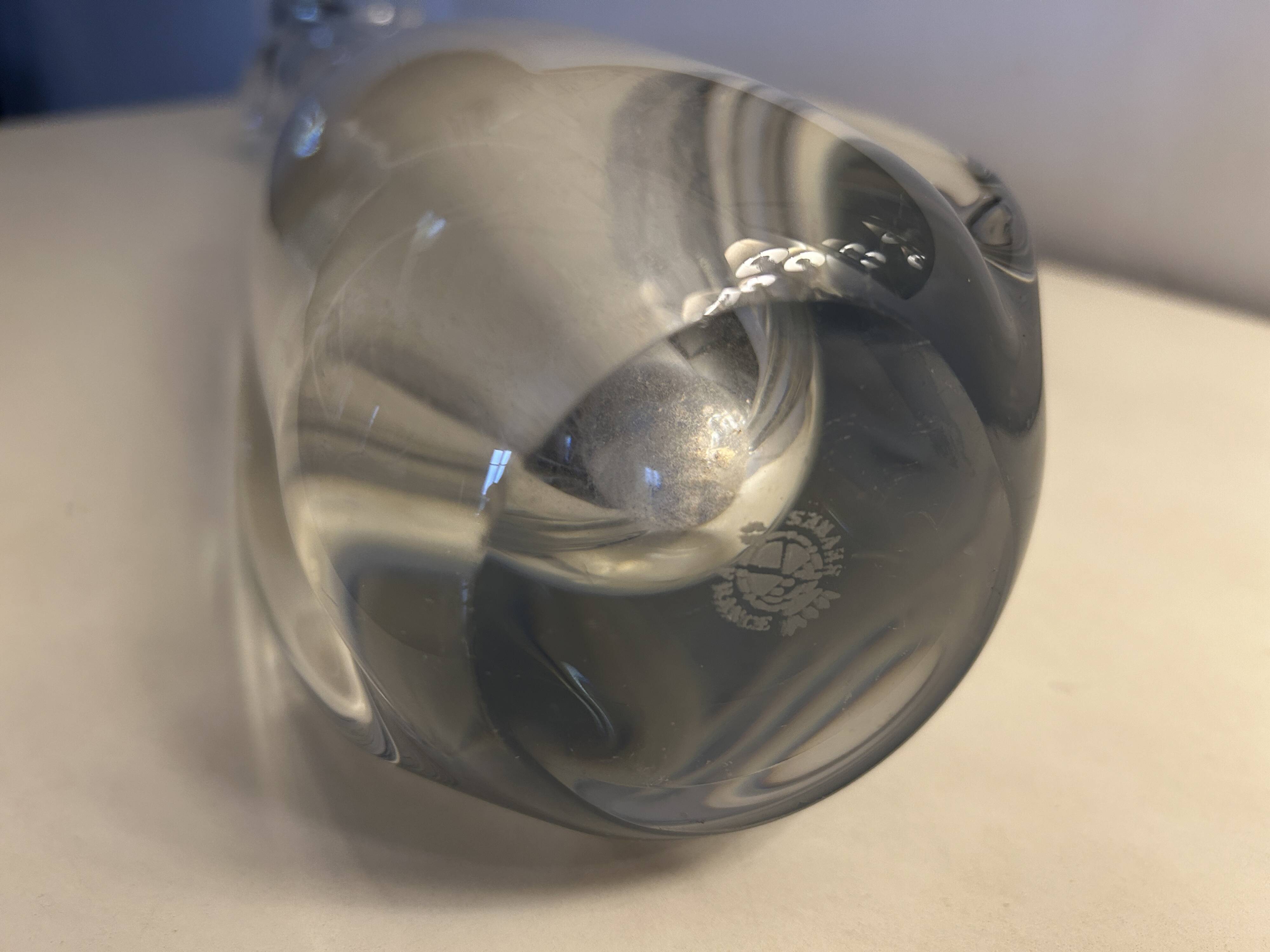 Large sculptural crystal vase from Sèvres, France, 1970s, 51 cm