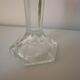 Glass candle holder, orange border