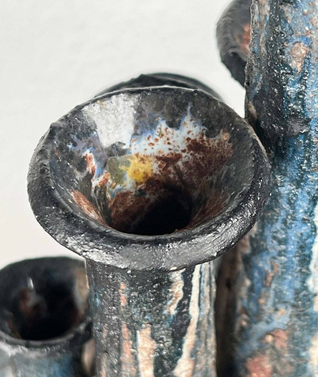 Large Fireplace Vase Studio in Brutalist Mid-Century Ceramic by Gerhard Liebenthron, 1974